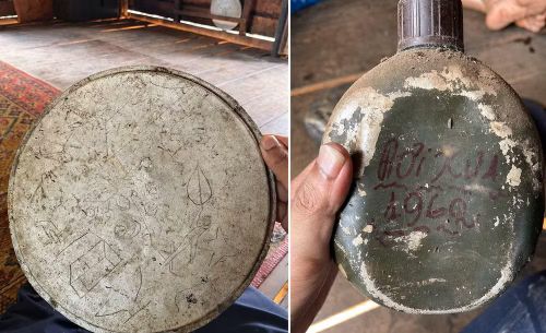 Những di vật của Bộ đội Trường Sơn được Đồn Biên phòng Hướng Phùng tiếp nhận.