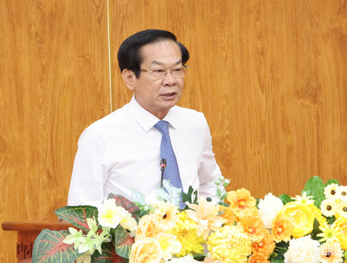 Đồng chí Đỗ Thanh Bình phát biểu tại buổi nhận quyết định.