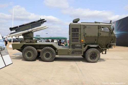 Tổ hợp phòng không thế hệ mới của MBDA sử dụng tên lửa CMI chi phí thấp kết hợp tên lửa SL-ASRAAM, giúp đối phó hiệu quả bầy đàn UAV/drone. Ảnh: Army Recognition