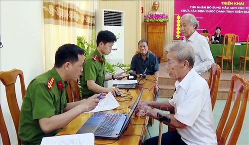 Công an tỉnh Quảng Trị đã bố trí nhiều điểm thu nhận mẫu trên phạm vi toàn tỉnh nỗ lực trả lại tên tuổi cho các liệt sĩ.
