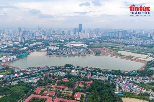 Hồ điều hòa Phú Đô (phường Nam Từ Liêm) có diện tích 36,7 ha, tổng mức đầu tư hơn 1.166 tỷ đồng.