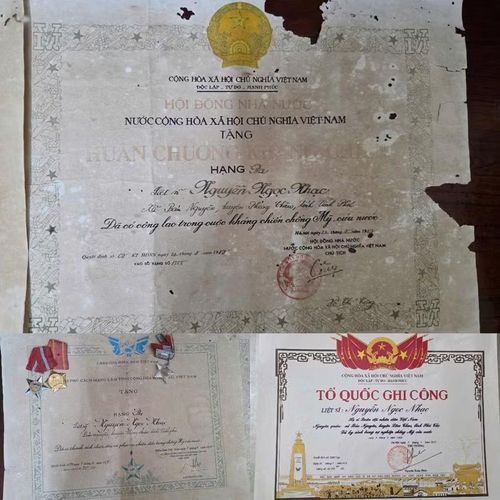 Liệt sĩ Nguyễn Ngọc Nhạc đã có công lao trong cuộc kháng chiến chống Mỹ cứu nước. Ảnh: N.Hường.