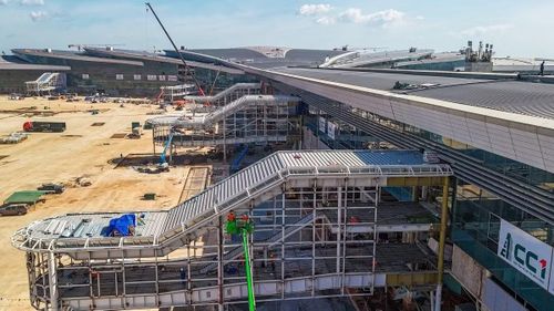 CC1 là thành viên liên danh Vietur thực hiện gói thầu 5.10 xây dựng nhà ga hành khách sân bay Long Thành trị giá hơn 35.000 tỷ đồng. Ảnh: CC1