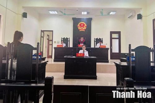 Một phiên tòa xử ly hôn tại Tòa án Nhân dân khu vực I - Thanh Hóa.