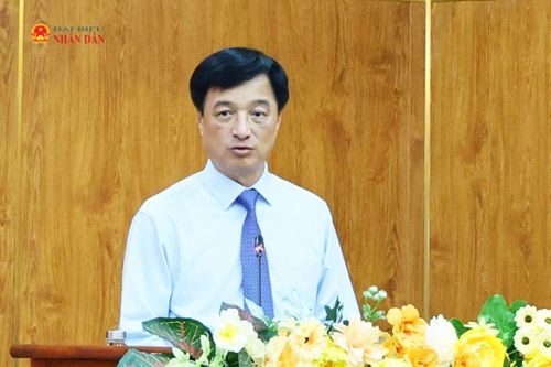 Trưởng Ban Tổ chức Trung ương Nguyễn Duy Ngọc phát biểu tại Hội nghị