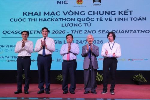 Khai mạc vòng chung kết cuộc thi hackathon lượng tử quốc tế tại Việt Nam. Ảnh: NIC.