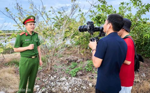 Sau mỗi video tuyên truyền là sự phối hợp thực hiện của Công an xã Trí Phải với các KOLs trên địa bàn.