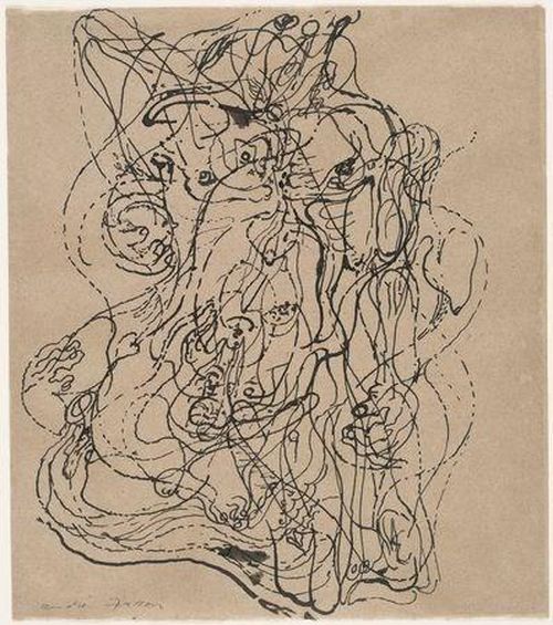  Đây là tác phẩm Vẽ tự động được họa sĩ André Masson vẽ năm 1924. Ảnh: wikiart. 