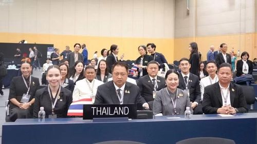 Đoàn đại biểu Thái Lan tại Kỳ họp lần thứ 48 ở Busan, Hàn Quốc. (Ảnh: BỘ NGOẠI GIAO THÁI LAN)