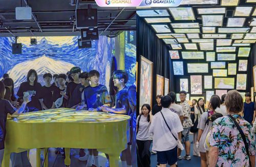  Một góc không gian Triển lãm nghệ thuật tương tác đa giác quan Van Gogh và những bậc thầy trường phái ấn tượng 