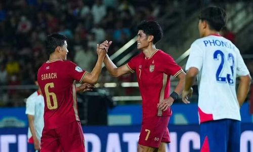 Thái Lan dễ dàng đánh bại Lào 5-0 ở lượt trận ra quân bảng B ASEAN Cup 2026. Ảnh: FAT.