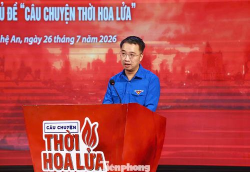 Anh Nguyễn Tường Lâm - Bí thư T.Ư Đoàn, Chủ tịch T.Ư Hội Liên hiệp Thanh niên Việt Nam, Chủ nhiệm Ủy ban Kiểm tra T.Ư Đoàn phát biểu tại Hội nghị.