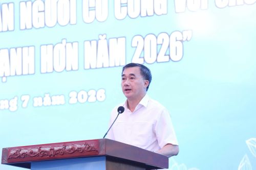 Thứ trưởng Bộ Y tế Trần Văn Thuấn phát biểu tại chương trình.
