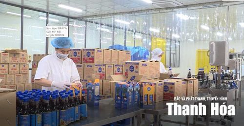 Hoàn thiện đóng gói sản phẩm tại Công ty TNHH Thực phẩm và Thương mại dịch vụ Lê Gia, xã Hoằng Thanh.