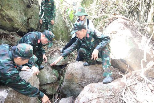 Khu vực phát hiện hài cốt liệt sĩ.