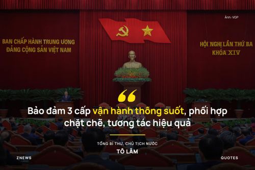  Về tổ chức thực hiện dưới sự lãnh đạo thống nhất, xuyên suốt của Đảng, phát huy đầy đủ chức năng, thẩm quyền, trách nhiệm của từng cơ quan, cần phân định rõ trách nhiệm giữa Trung ương, cấp tỉnh và cấp xã; bảo đảm 3 cấp vận hành thông suốt, phối hợp chặt chẽ, tương tác hiệu quả. Trung ương tập trung định hướng chiến lược, hoàn thiện thể chế, xây dựng các nền tảng dùng chung, phân bổ nguồn lực lớn và kiểm tra việc thực hiện. 