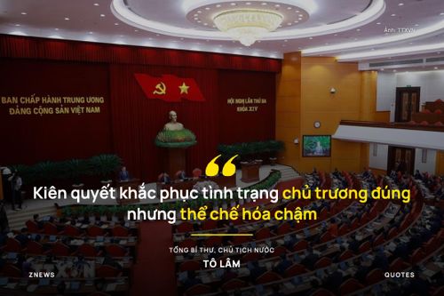  Tổng Bí thư, Chủ tịch nước Tô Lâm nhấn mạnh bất kỳ bước nào chậm cũng sẽ hạn chế các bước còn lại. Kết quả của hội nghị phải được thể hiện ở sự thống nhất cao về nhận thức, sự đúng đắn của quyết sách và chuyển biến thực tế sau Hội nghị. Sau hội nghị này, mỗi Nghị quyết, Kết luận phải được cụ thể hóa ngay thành Chương trình, Kế hoạch hành động, bảo đảm rõ mục tiêu, rõ nhiệm vụ, rõ thẩm quyền, rõ nguồn lực, rõ trách nhiệm, rõ thời hạn, rõ sản phẩm, rõ kết quả; kiên quyết khắc phục tình trạng chủ trương đúng nhưng thể chế hóa chậm, tổ chức thực hiện không nghiêm, hiệu quả chưa cao. 