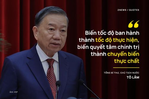  Theo Tổng Bí thư, Chủ tịch nước Tô Lâm, yêu cầu hiện nay là biến tốc độ ban hành thành tốc độ thực hiện, biến quyết tâm chính trị thành chuyển biến thực chất, kết quả cụ thể. Chương trình hành động của từng ban, bộ, ngành, địa phương, cơ sở phải rõ nguồn lực, tiến độ, sản phẩm, người chịu trách nhiệm; bám sát mục tiêu chung, xuất phát từ thực tiễn, không rập khuôn, máy móc. Người lãnh đạo phải sâu sát, nắm được hơi thở, nhịp sống của địa bàn, lĩnh vực mình phụ trách; biết lắng nghe cơ sở, doanh nghiệp và nhân dân; chủ động, sáng tạo trong tổ chức thực hiện, đúng định hướng, đúng thẩm quyền, vì lợi ích chung. 