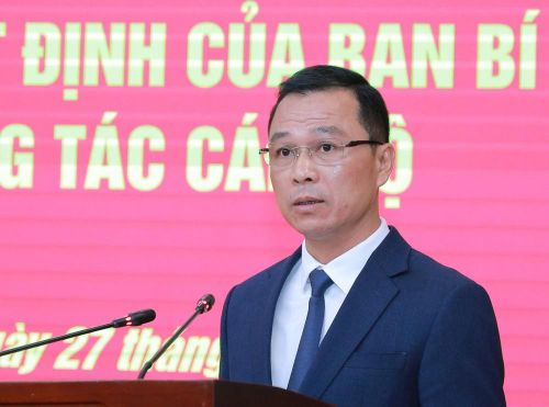 Đồng chí Tô Anh Dũng, Phó Bí thư Tỉnh ủy Thanh Hóa, phát biểu nhận nhiệm vụ. Ảnh: TTXVN phát