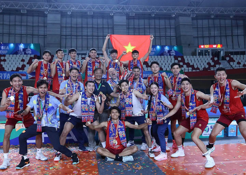  Ngọc Thuân góp công lớn trong chức vô địch SEA V.Cup 2026 của đội tuyển Việt Nam. Ảnh: VFV