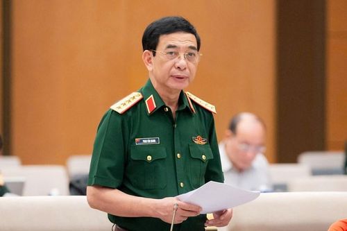  Đại tướng Phan Văn Giang phát biểu tại phiên họp. Ảnh: CẨM HÀ 
