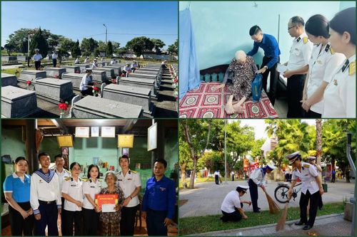 Các hoạt động tri ân thiết thực của cán bộ, ĐVTN, hội viên các đơn vị ở Vùng 3 Hải quân.