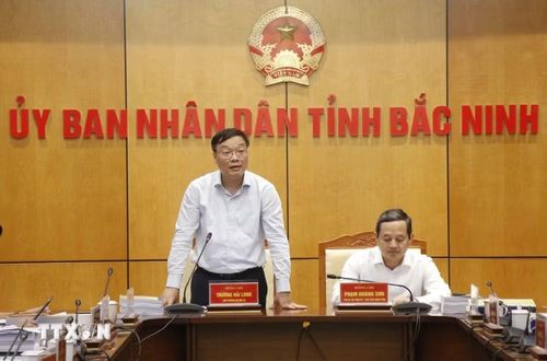 Thứ trưởng Bộ Nội vụ Trương Hải Long phát biểu tại hội nghị. (Ảnh: Thái Hùng/TTXVN)