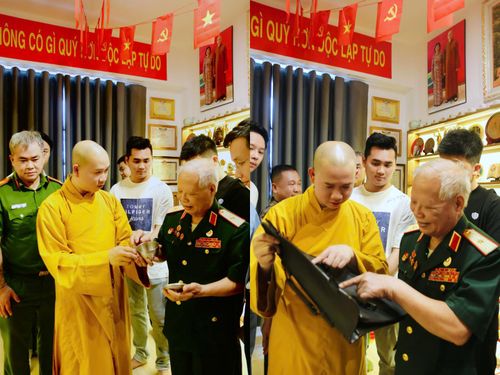 Nhiều cựu cán bộ, chiến sĩ đã tin tưởng trao tặng những kỷ vật gắn với quá trình công tác để Đại đức Thích Thanh Toàn lưu giữ.