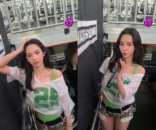 Hình ảnh Karina ở hậu trường.