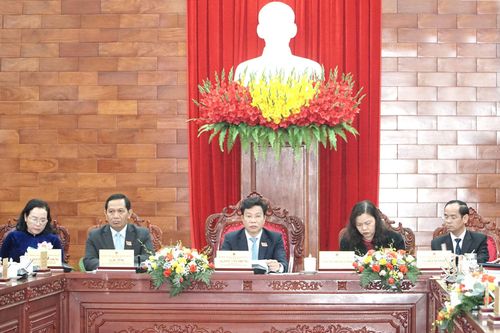 Các đồng chí chủ trì Kỳ họp thứ năm, HĐND tỉnh Lâm Đồng khóa XI, nhiệm kỳ 2026 - 2031
