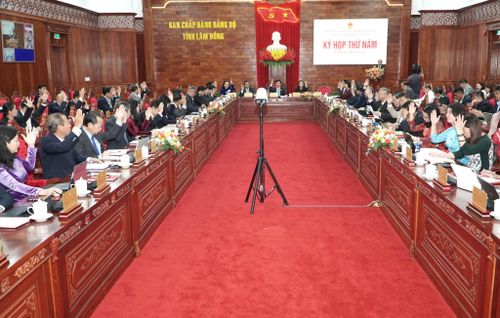 Đại biểu biểu quyết thông qua các nghị quyết tại kỳ họp
