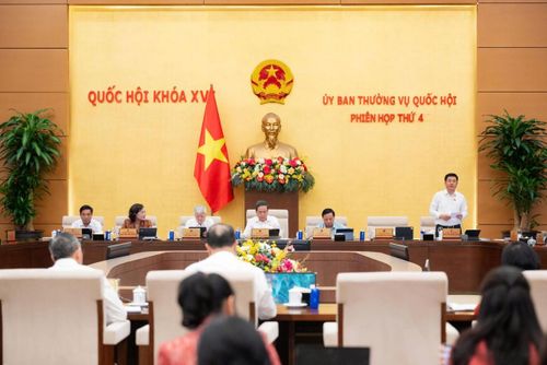 Phó Chủ tịch Quốc hội Nguyễn Hồng Diên điều hành phiên họp.