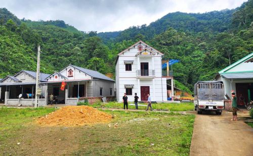 Dự án bố trí ổn định dân cư vùng thiên tai do Nhà nước đầu tư tại xóm Nặm Dạng, xã Minh Khai.