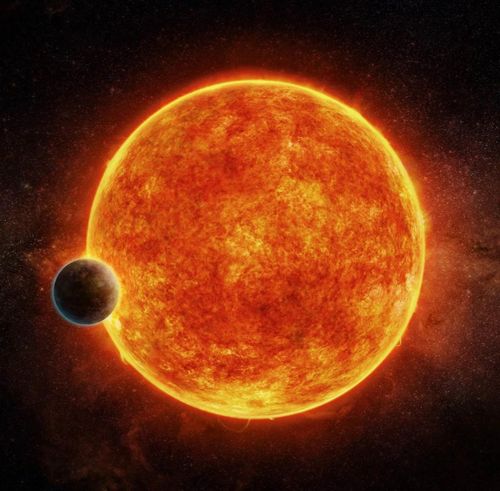 Mô phỏng hành tinh LHS 1140 b và ngôi sao chủ của nó. (Ảnh minh họa: NASA)