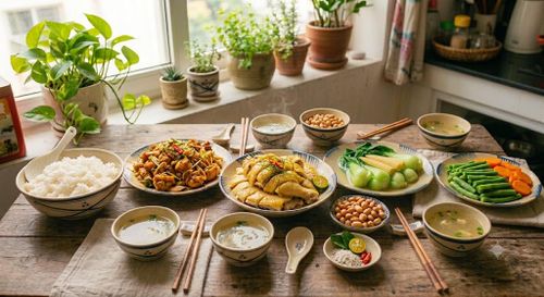 Đa dạng thực phẩm trong mỗi bữa ăn góp phần tăng cường sức khỏe và hệ miễn dịch.