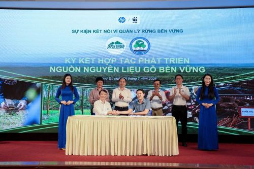 Ký kết hợp tác phát triển nguồn nguyên liệu gỗ bền vững