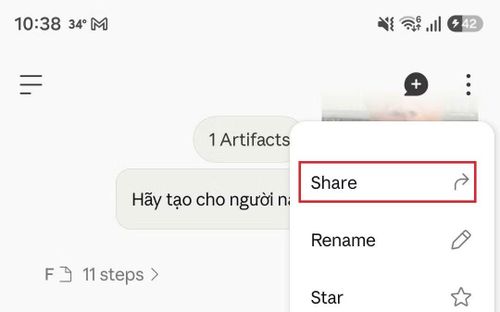 Tính năng chia sẽ cuộc trò chuyện có trên mọi chatbot AI.