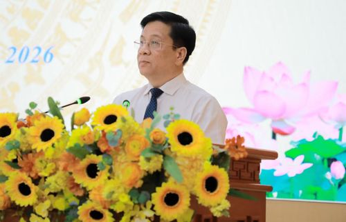 Ông Hồ Văn Mừng - Chủ tịch UBND tỉnh An Giang - phát biểu tại kỳ họp. Ảnh: Nhật Huy.