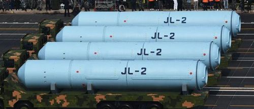 Tên lửa đạn đạo phóng từ tàu ngầm JL-2. Ảnh: PLA/missilethreat.csis.org