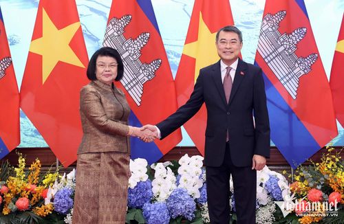 Thủ tướng Lê Minh Hưng hội kiến Chủ tịch Quốc hội Campuchia Khuon Sudary