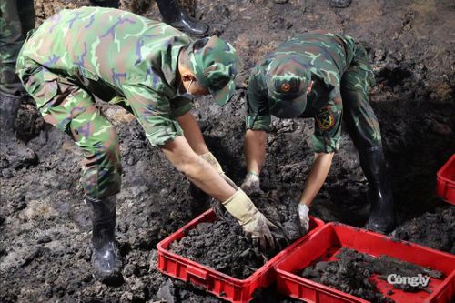 Đến nay, tổng số bộ hài cốt liệt sĩ được phát hiện và quy tập tại khu vực Công viên Lê Thị Riêng đã nâng lên 144 bộ.