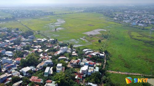 Làng cổ Phong Nam nhìn từ trên cao. Ảnh: XUÂN SƠN