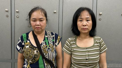 Hai đối tượng Lý Thị Phương và Hoàng Thị Tuyến.