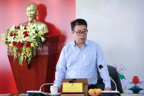 Đồng chí Nguyễn Ngọc Phúc, Tỉnh ủy viên, Phó Chủ tịch UBND tỉnh Lâm Đồng phát biểu tại buổi làm việc