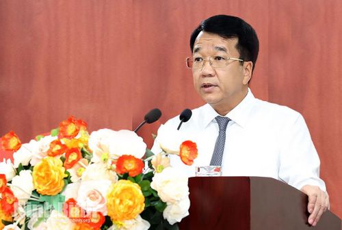 Đồng chí Nguyễn Thanh Bình, Phó Bí thư Tỉnh ủy, Chủ tịch UBND tỉnh phát biểu giao nhiệm vụ.