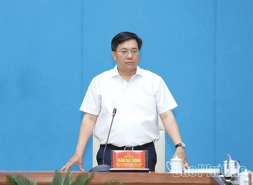 Đồng chí Chủ tịch UBND tỉnh Trần Duy Đông phát biểu kết luận hội nghị.