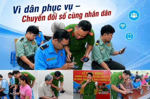 Công an phường Đông Hưng Thuận đẩy mạnh hướng dẫn người dân sử dụng các ứng dụng số trong công tác bảo đảm an ninh, trật tự