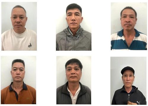 Các bị can bị khởi tố về hành vi đánh bạc (ảnh Công an tỉnh Lâm Đồng cung cấp).