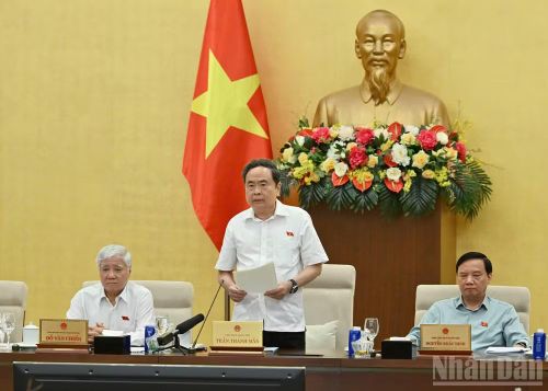 Chủ tịch Quốc hội cho biết, đến thời điểm hiện tại, 28/33 nội dung Kỳ họp không thường lệ thứ nhất đã được Ủy ban Thường vụ Quốc hội cho ý kiến, xem xét kỹ lưỡng. (Ảnh: THỦY NGUYÊN)