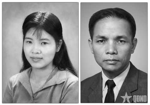 Hai bức ảnh chân dung sau khi được phục dựng. Ảnh do đơn vị cung cấp